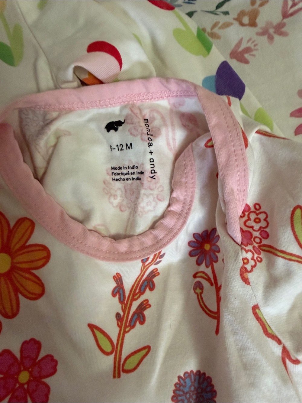 Girls' Long-Sleeve Pink Floral & Stripe Pajama Tops - 3 Pack - Picture 2 of 4